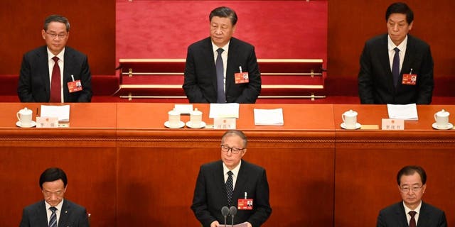 China's President Xi Jinping attends the National People's Congress in Beijing on March 7, 2023.