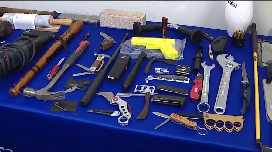 TSA shows off weapons found in carry-on luggage at Orlando airport