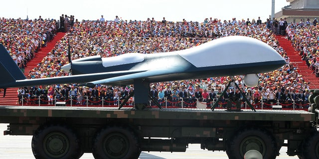 A drone is displayed at a Chinese military parade in 2019. The Washington Post reported that Chinese military is readying a supersonic drone unit.