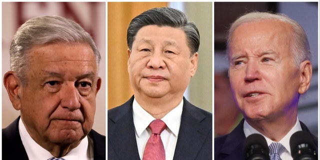 Lopez Obrador, Xi Jingping, and Biden in a three-way split