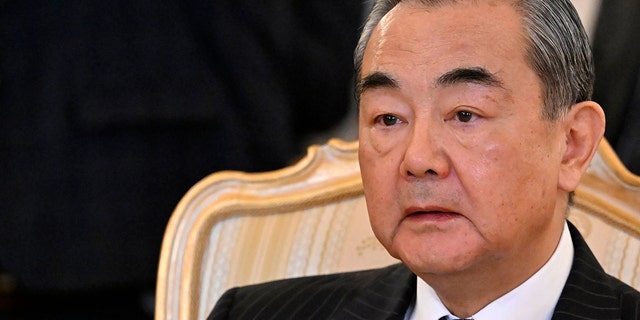 China's Director of the Office of the Central Foreign Affairs Commission Wang Yi attends a meeting with Russian Foreign Minister in Moscow on February 22, 2023.