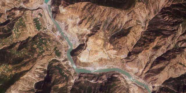 The Dasu Dam project in Khyber Pakhtunkhwa province, Pakistan, is shown on April 13, 2023. Pakistani police arrested a Chinese national working at the dam project on blasphemy charges after he allegedly insulted Islam and the Prophet Muhammad, authorities said April 17, 2022. 