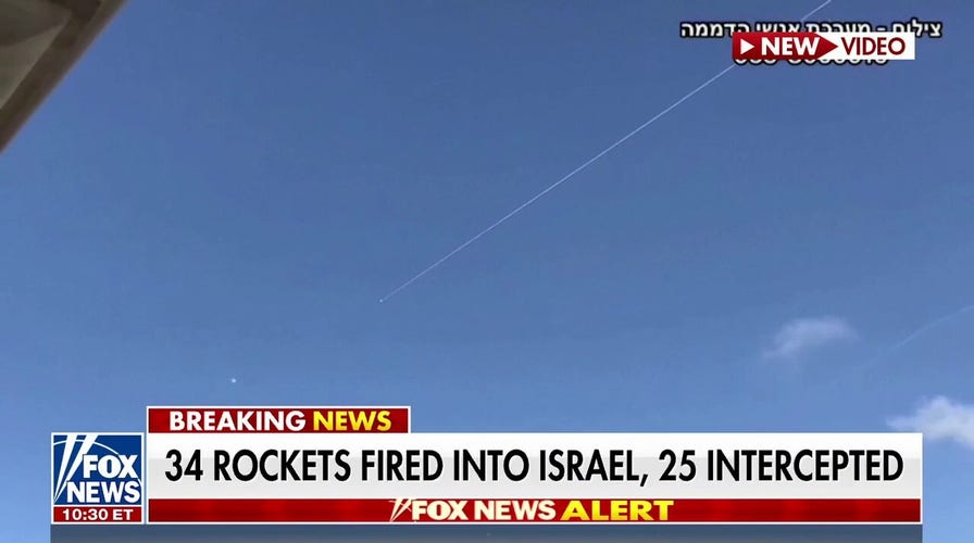 At least 34 rockets fired into Israel, 25 intercepted by Iron Dome