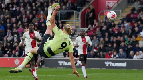 Erling Haaland has broken several goal-scoring records in his debut season in the Premier League. 