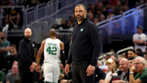 Head coach Ime Udoka during a Boston Celtics game on May 13, 2022.