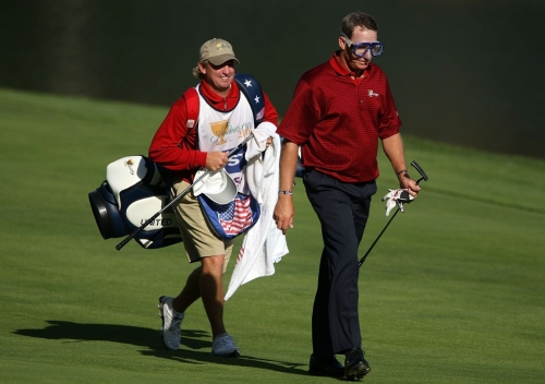 strongAquaman, Woody Austin:/strong It led to one of the most unconventional wardrobe choices ever seen on the fairways when, two days later during his singles match up against Argentina's Ángel Cabrera, Austin strolled the 14th hole fairway of Quebec's Royal Montreal Golf Club in scuba goggles.