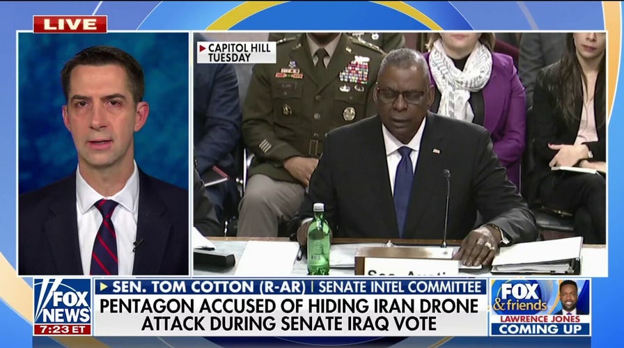 'I don't believe you': Sen. Tom Cotton confronts Sec. Lloyd Austin on Iran drone attack