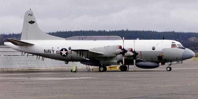 FILE: An U.S. Navy EP-3E Aries II electronic spy turborprop airplane from VQ-1 Squadron sits on the tarmac at Ault Field at Naval Air Station Whidbey Island in Oak Harbor, Washington. 