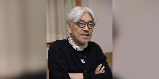 Ryuichi Sakamoto speaks in an interview in Tokyo, Japan, March, 2017.  Japan's recording company Avex says Sakamoto, a musician who scored for Hollywood movies such as "The Last Emperor" and "The Revenant," has died. He was 71. He died March 28, according to the statement released Sunday, April 2, 2023.
