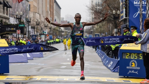 Evans Chebet became the first man since 2008 to retain his Boston Marathon title.