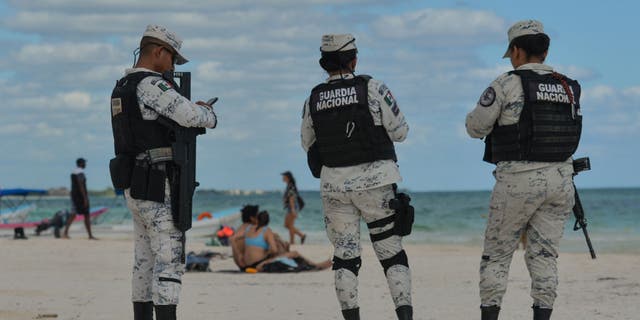 Authorities responded after three lifeless bodies were found on the beach outside the Fiesta Americana hotel in Cancun, Mexico.