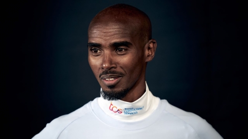Mo Farah spoke to reporters at a press conference ahead of the London Marathon on Sunday. 