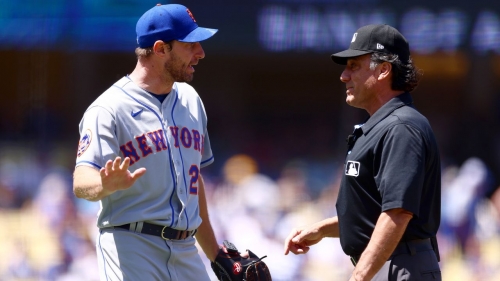 Scherzer argued with umpire Phil Cuzzi about the substance.