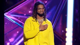 LOS ANGELES, CALIFORNIA - MARCH 27: (FOR EDITORIAL USE ONLY) Damar Hamlin speaks onstage during the 2023 iHeartRadio Music Awards at Dolby Theatre in Los Angeles, California on March 27, 2023. Broadcasted live on FOX. (Photo by Kevin Winter/Getty Images for iHeartRadio)