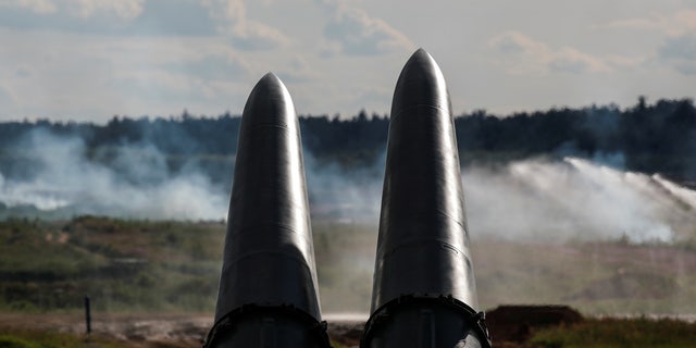 Missiles are displayed at the Alabino range in Moscow Region, Russia, June 25, 2019.