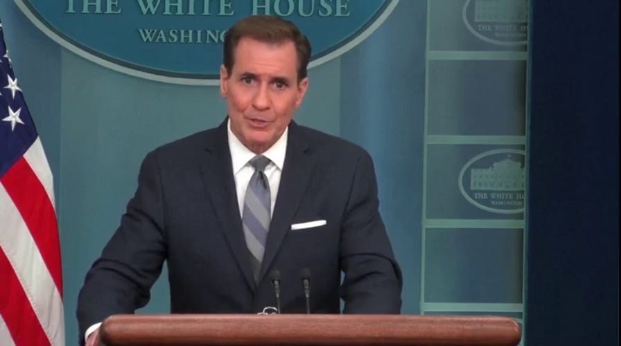 White House National Security spokesman John Kirby cautions press against sharing reportedly leaked documents
