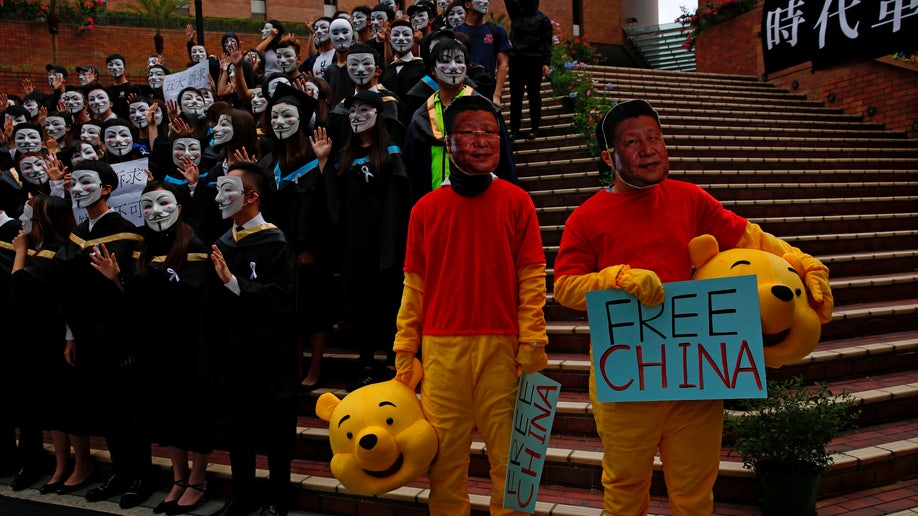 Winnie the Pooh costume mocking Xi Jinping