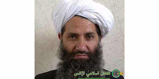 The leader of the Afghanistan Taliban Mawlawi Hibatullah Akhundzada poses for a portrait in this photo from 2016. The Taliban's supreme leader said on April 12, 2023, in a rare audio message shared on social media that Afghanistan will be ruined without justice.