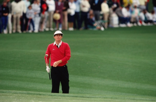 strongScott Hoch, The Masters (1989)/strong Based on the distance Hoch had to putt to win the 1989 Masters, Nick Faldo had two feet in the grave. Locked in a sudden-death playoff at Augusta's 10th hole, Faldo could only find the bunker with his approach, leaving Hoch with two bites at a 25-foot putt to win. The American's first effort took him to within two feet of glory, only for his second to roll agonizingly around the lip of the hole. In response, an exasperated Hoch launched his putter skyward. When Faldo birdied at the subsequent hole, Hoch's hopes of a first major win similarly went up in the air.
