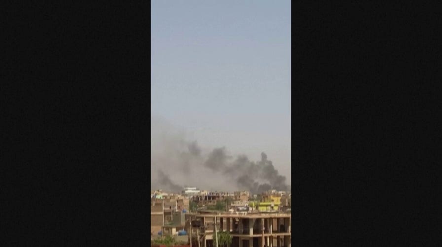 Smoke rises in Khartoum, Sudan as paramilitary group battles army