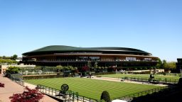 WIMBLEDON, ENGLAND - APRIL 26: A general view outside Court No.1 at The All England Lawn Tennis and Croquet Club on April 26, 2022 in London, England. (Photo by Clive Brunskill/Getty Images)