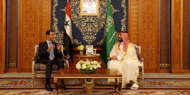 Crown prince meets Syrian president