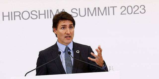 Canada PM Trudeau speaks at G7