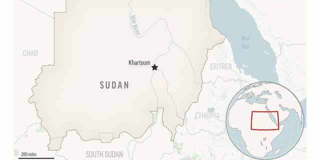 Locator map of Sudan