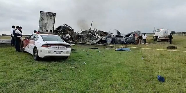 Tamaulipas highway wreckage