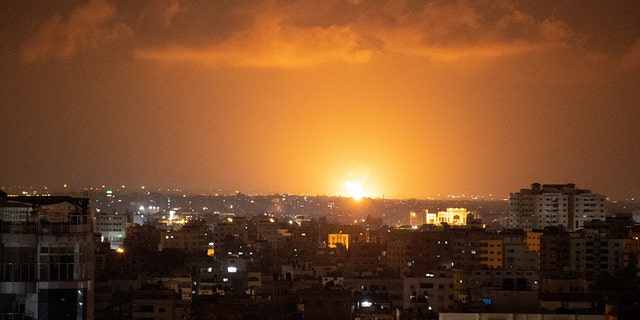 An explosion in Gaza