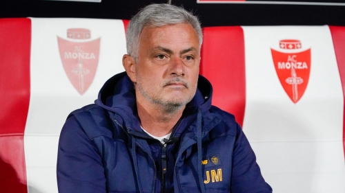 Jose Mourinho during his team's match against AC Monza on May 3. 