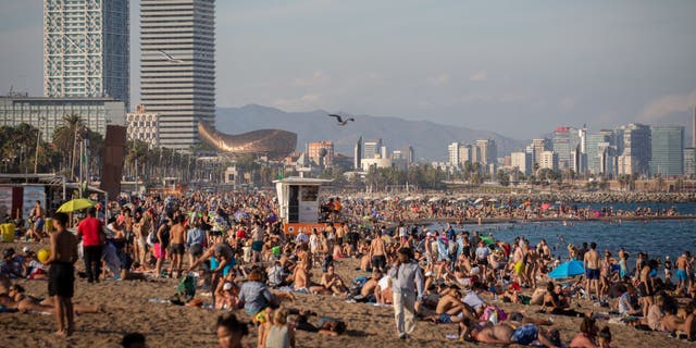 Beach in Barcelona, Spain