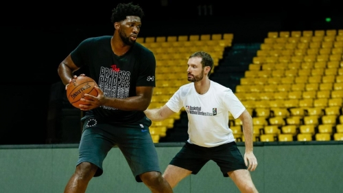 Trainer Drew Hanlen and Embiid have become a formidable team during their time together.