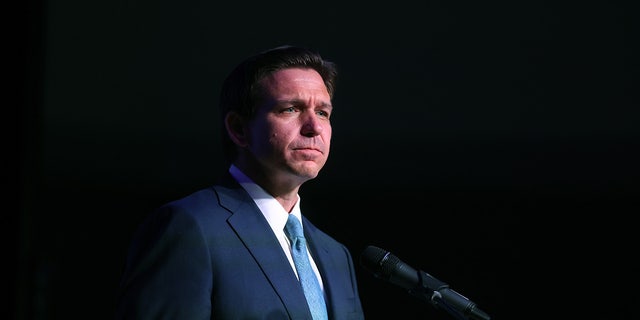 DeSantis on stage in Wisconsin