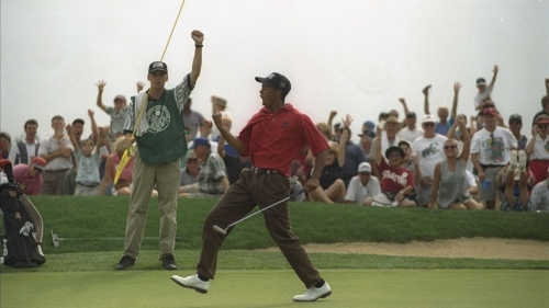 As we take a look at some of the most talented prodigies in the history of golf, where better to start than Tiger Woods: Six junior world championships to his name, the only player to win three US junior championships in a row, and a three-peat winner of the US amateur from 1994 to 1996. Woods turned pro in August 1996. Within a year, he'd scooped three PGA Tour events, become the youngest winner of The Masters at 21, and become the fastest player to reach No. 1 after turning professional, just 290 days into his pro career. Pictured, Woods at the 1996 US Amateur Championships.br /