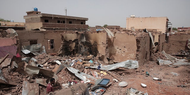 Sudan rubble after fighting