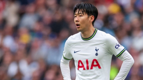 Tottenham's Son Heung-min looks on against Crystal Palace. 