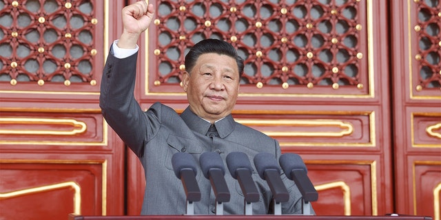 Chinese Leader Xi Jinping delivering a speech