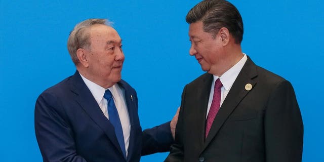Xi with Kazakhstan president