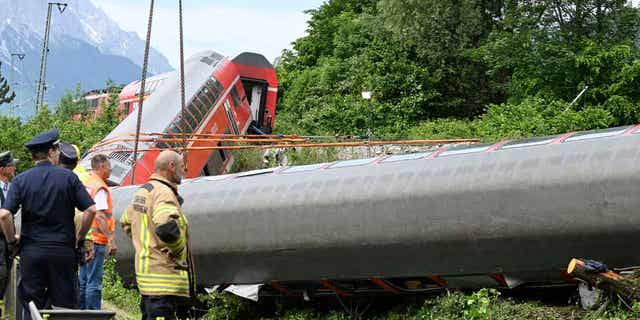 Train derailment in German alps