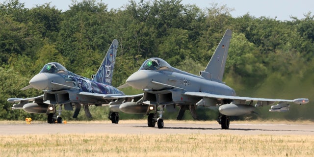 NATO air defender planes take off