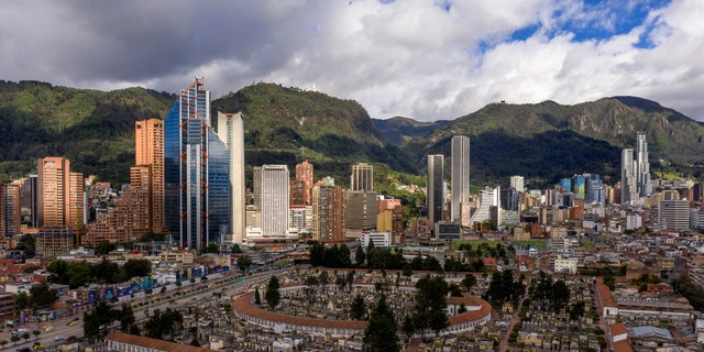 Aerial shot of Bogota, Colombia.
