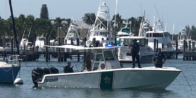 Palm Beach Sheriff's Office boat in water