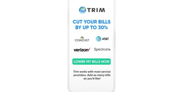 Photo of an advertisement for Trim.