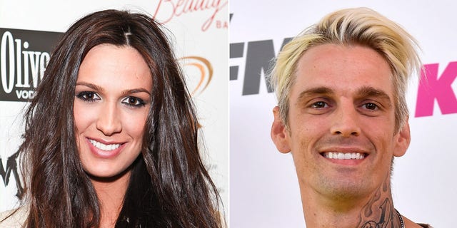 A split image of Angel Carter and Aaron Carter