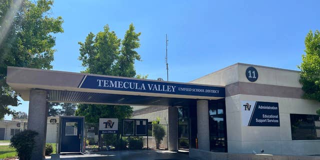 A photo of the Temecula Valley Unified School District building