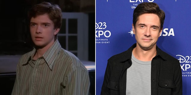 Topher Grace then and now split