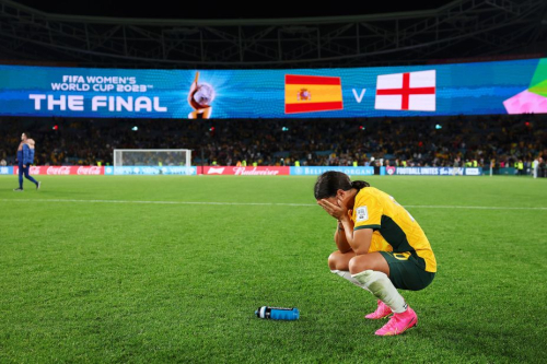 Australian star Sam Kerr did everything she could to carry the Matildas, but it wasn't enough as her team fell 3-1 to England in the semifinals. The Aussies now have the chance to win a bronze medal in the third-place playoff on Saturday.