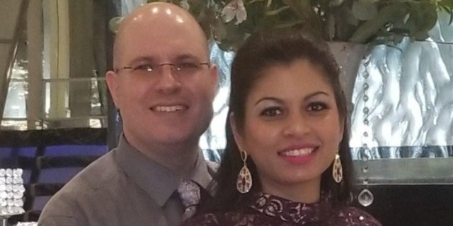 Reshma Masserone and a man who appears to be her husband