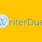 Writer Duet logo on a yellow background